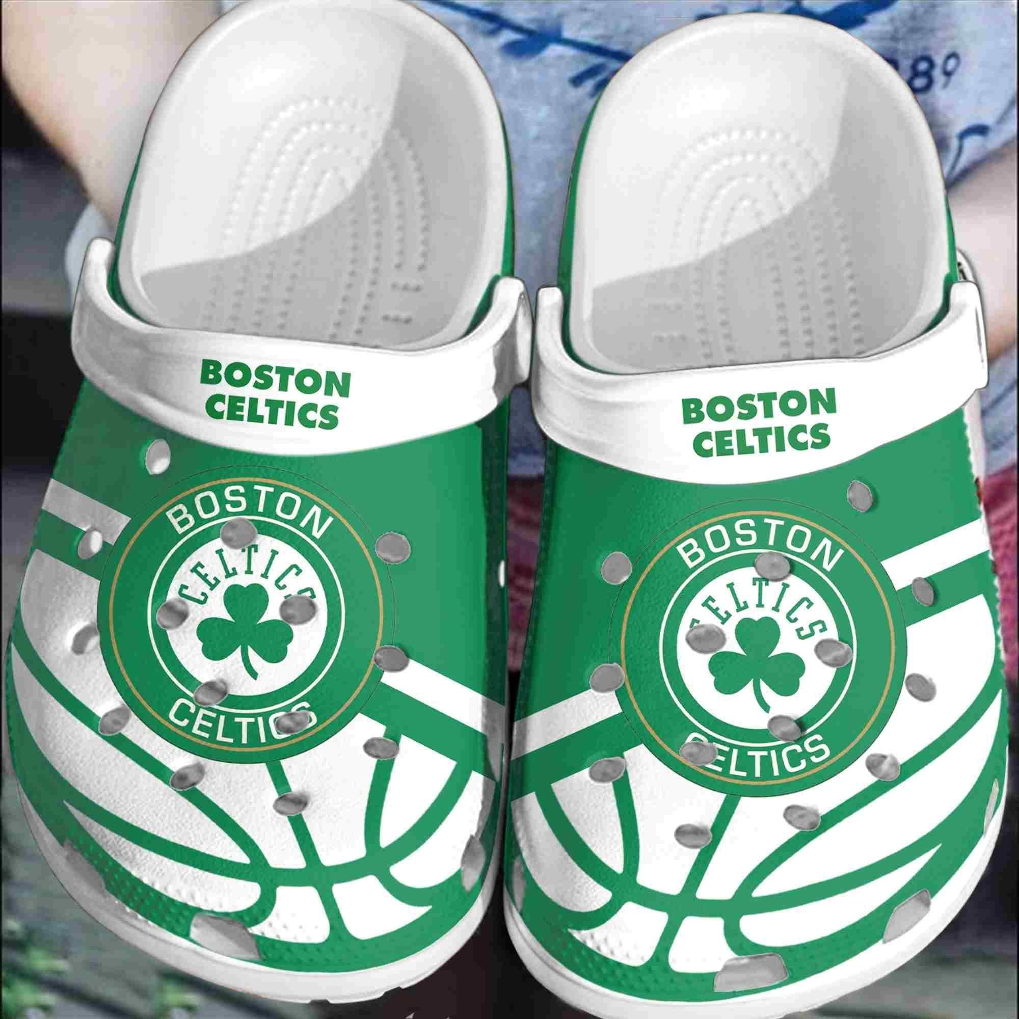 Boston Celtics Basketball Club Crocss Clogs Comfortable Shoes Crocband For Men Women