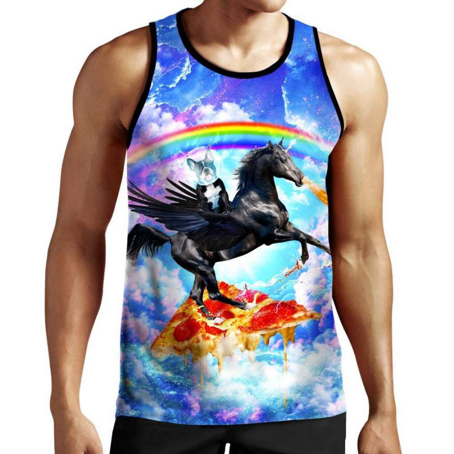 Puppy Riding Pegasus Tank Top