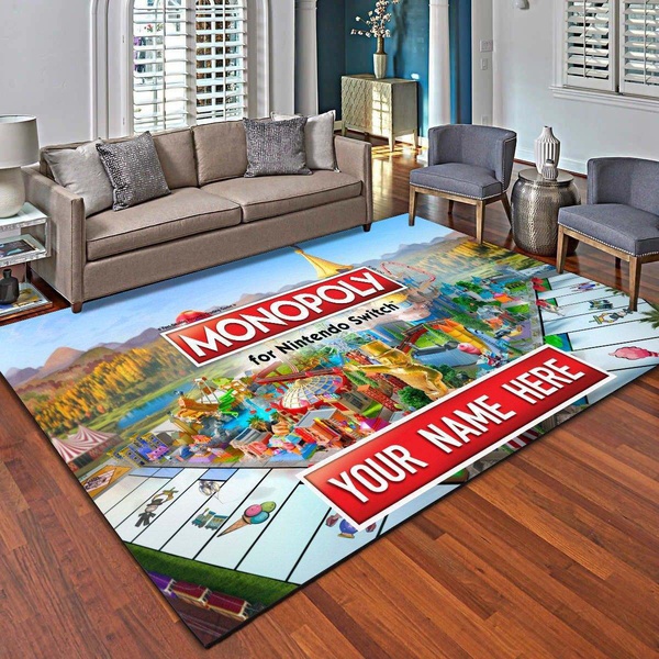 Nintendo Game Personalized Area Rug, Living Room Carpet – Customized Floor Mat