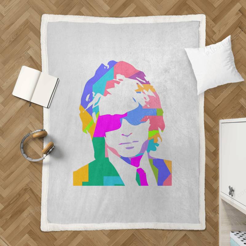 Jon Bon Jovi 3 Pop Art – Music Pop Art Sherpa Fleece Blanket