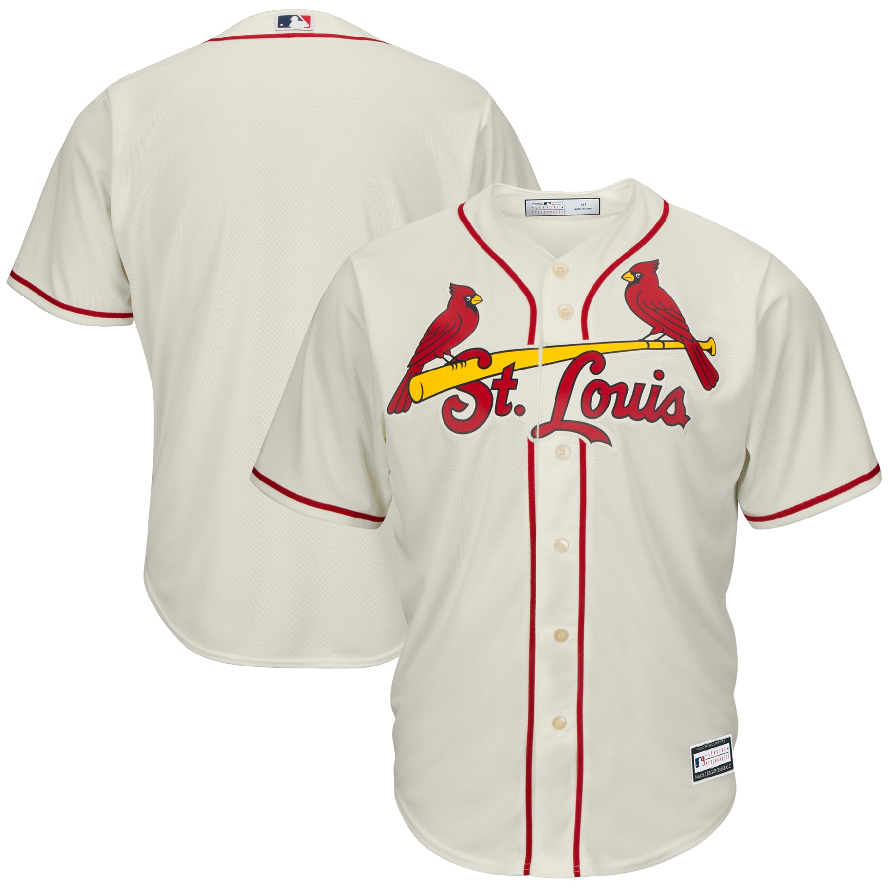 St. Louis Cardinals Big & Tall Replica Team Jersey – Cream