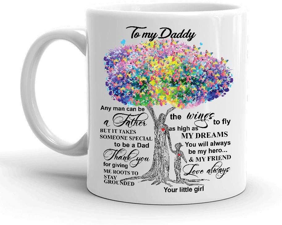 Father Days| Dad Gifts From Daughter | To My Daddy Coffee Mug Birthday Gift For Dad Christmas Gift For Father-Father-Daughter-Little Girl