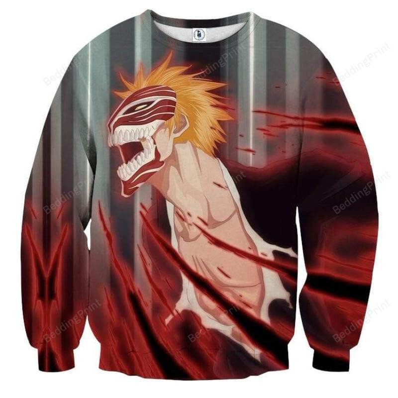 Bleach Ichigo Hollow Transformation Ugly Christmas Sweater, All Over Print Sweatshirt