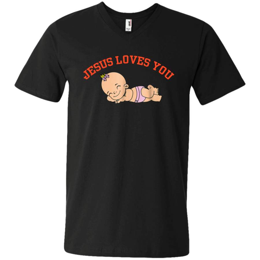 AGR Jesus loves you baby Unisex V-neck