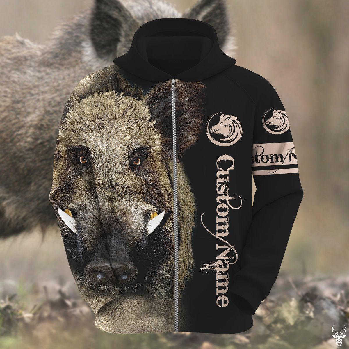 Boar Hunting Custom Name Hoodie PP TDT032009F06DE