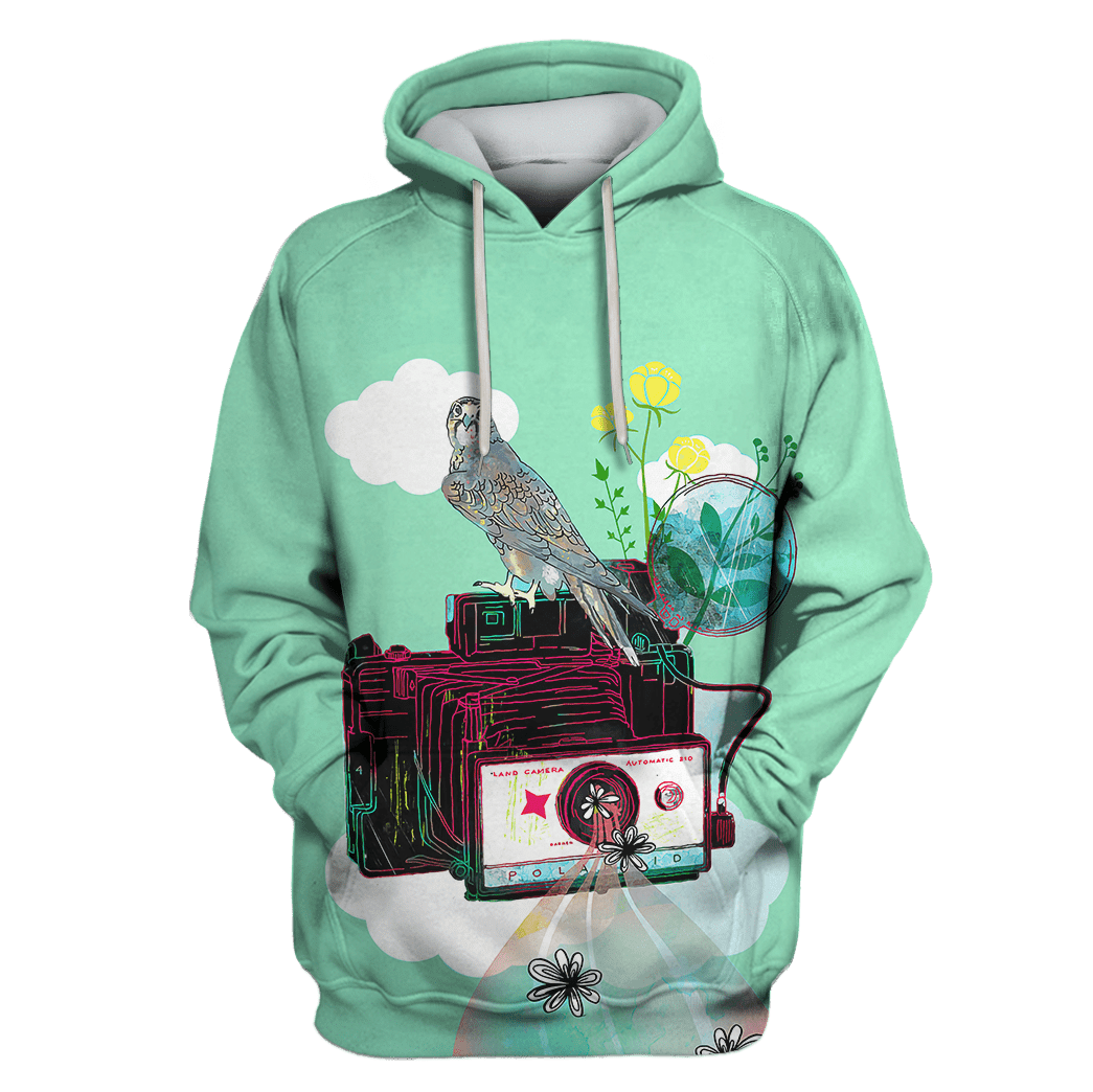 Camera With Bird Custom T-Shirt – Hoodies Apparel