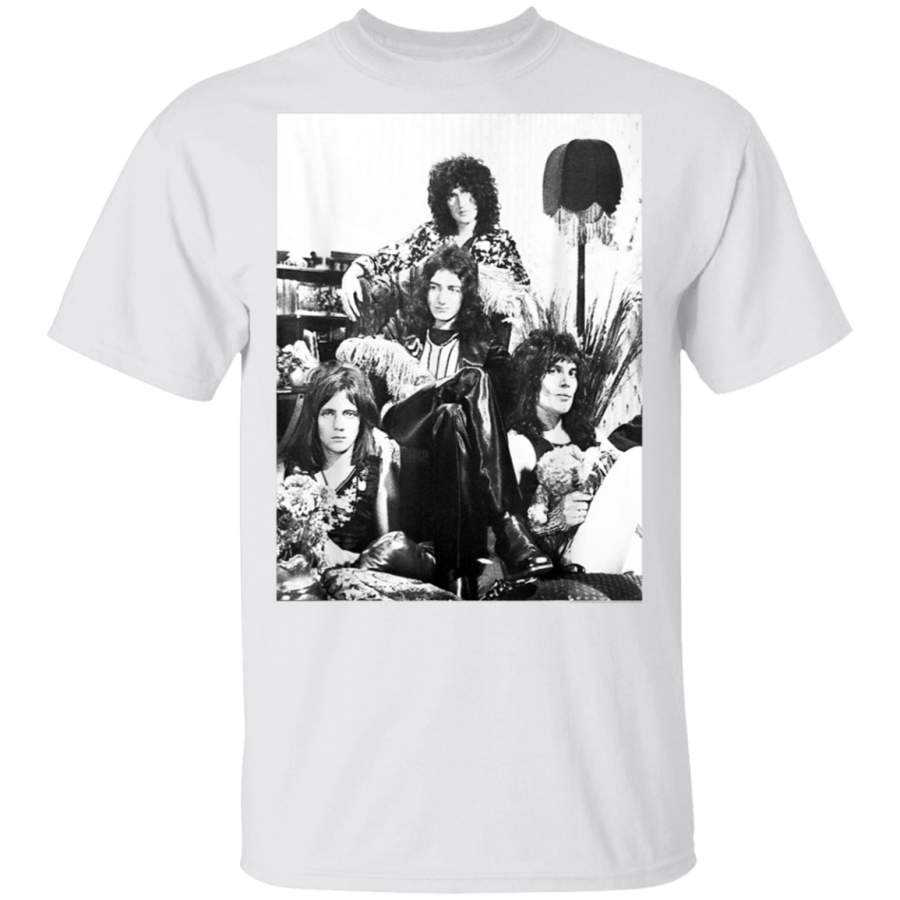 Queen Official Lampshade Promo BW Vintage Photo TShirt