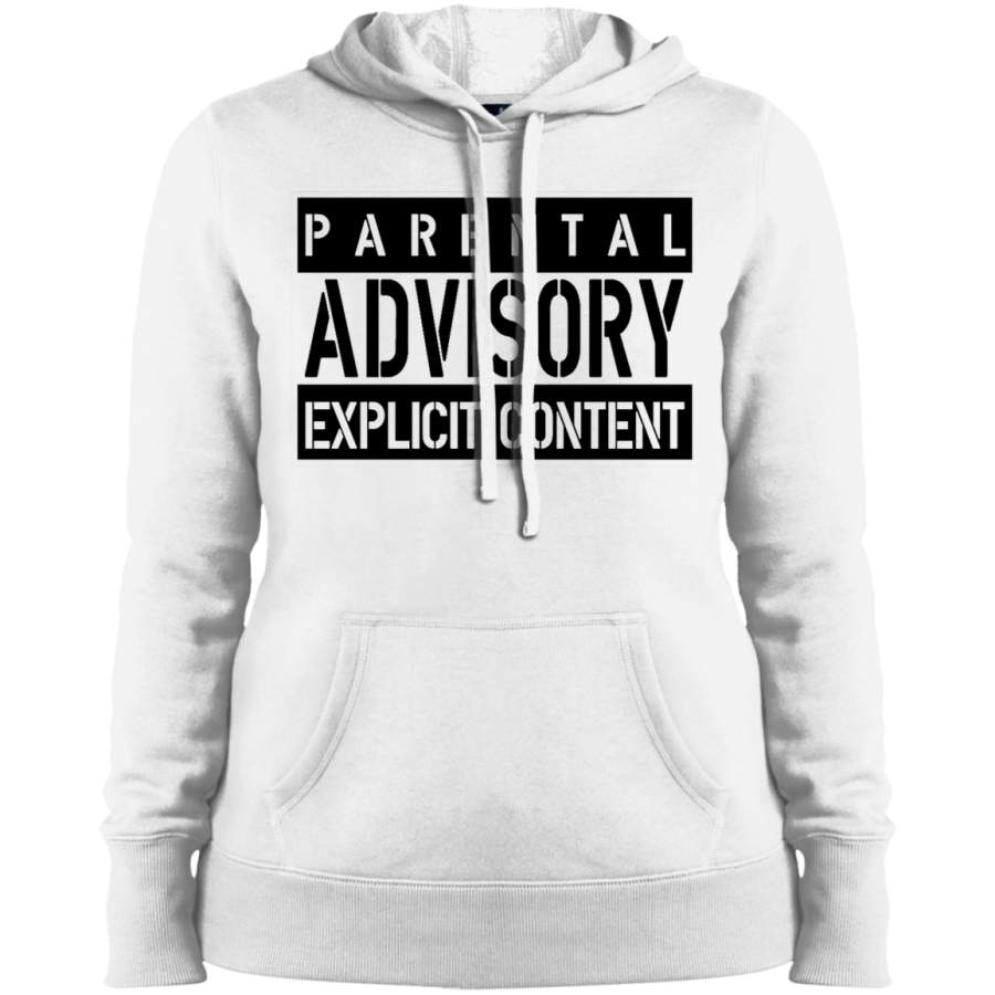 AGR parental advisory explicit W Ladies’ Pullover Hooded Sweatshirt