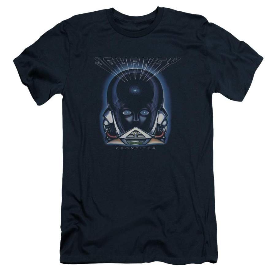 Journey Frontiers Cover Slim Fit Navy Blue T-Shirt