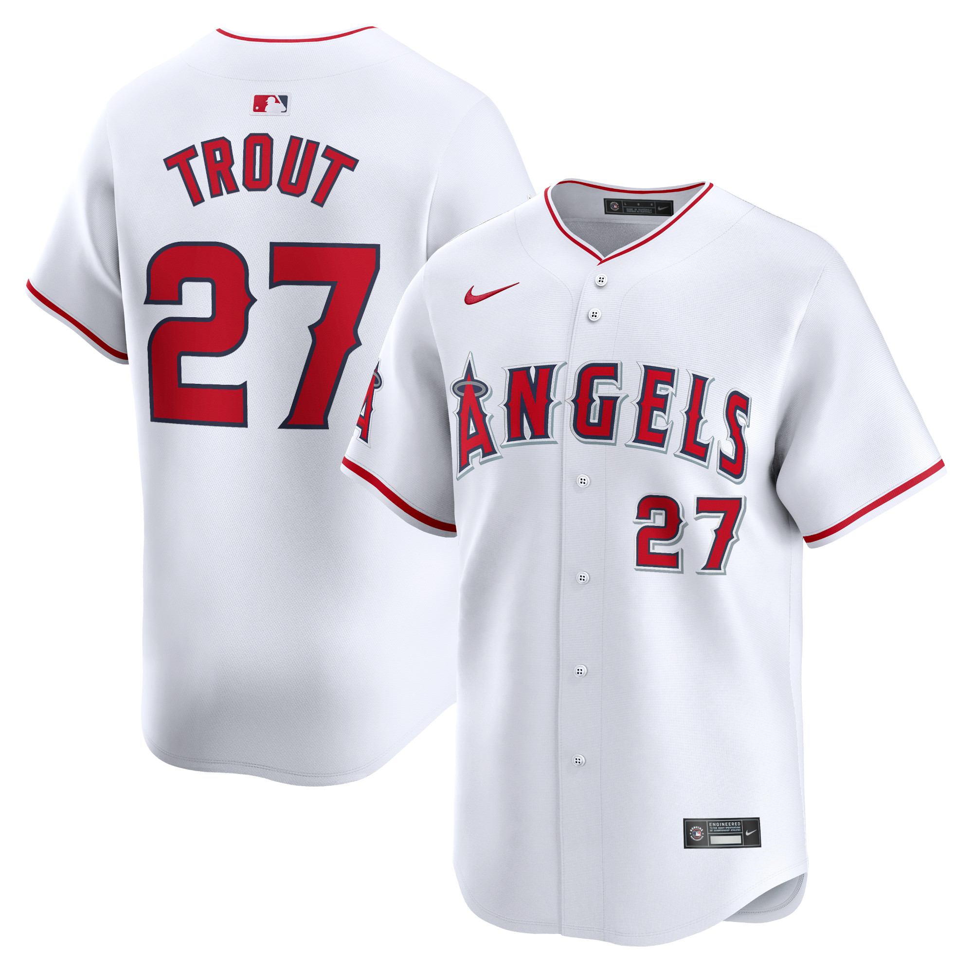 Mike Trout Los Angeles Angels Home Limited Player Jersey – White