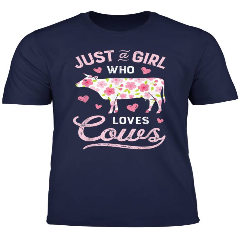 Just A Girl Who Loves Cows T Shirt Cow Farmer Farm Women Tee