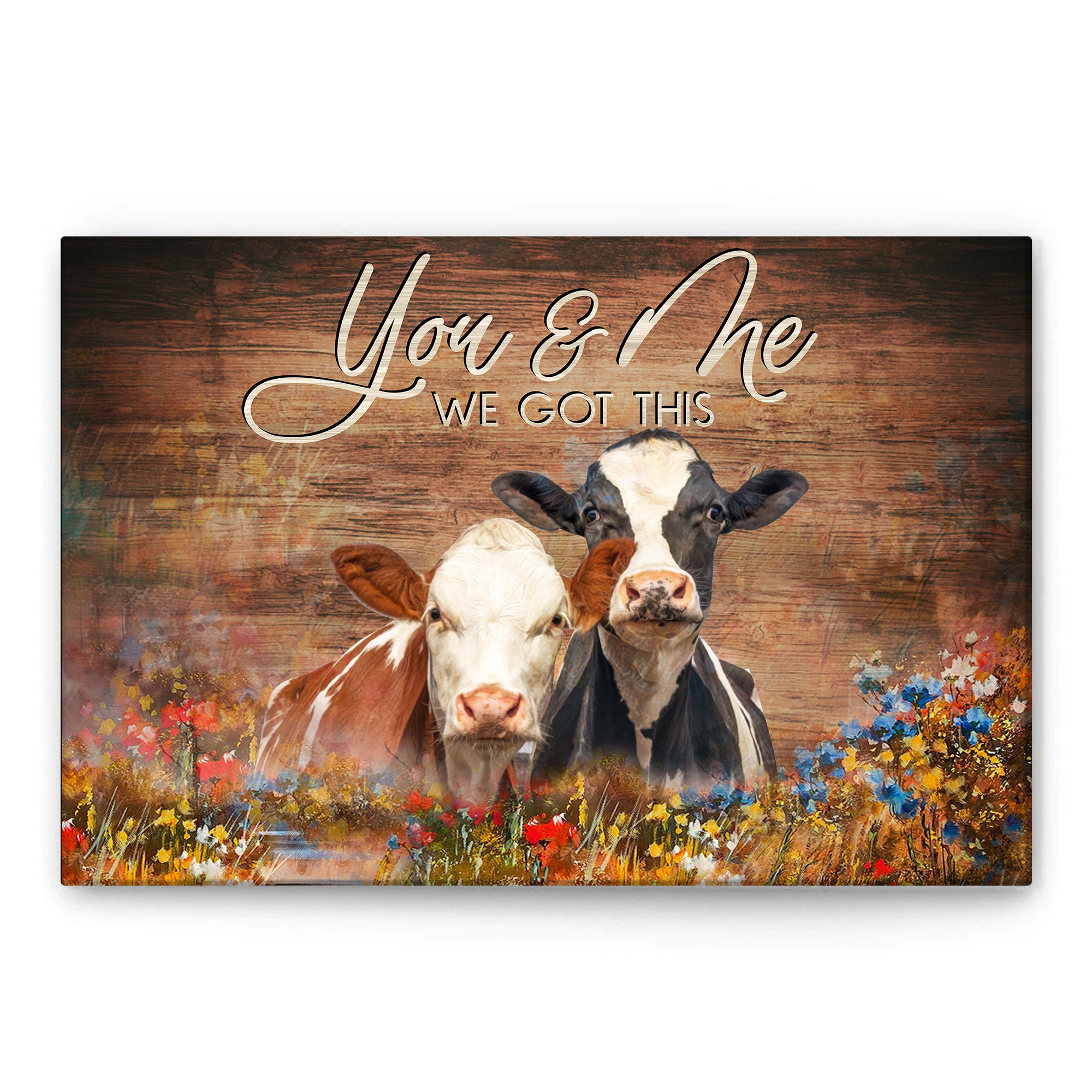 Cow Poster & Canvas, You And Me We Got This Wall Art, Home Decor, Mother'S Day, Father'S Day, Valentine Gift For Couple, Dad, Mom Realtorgift