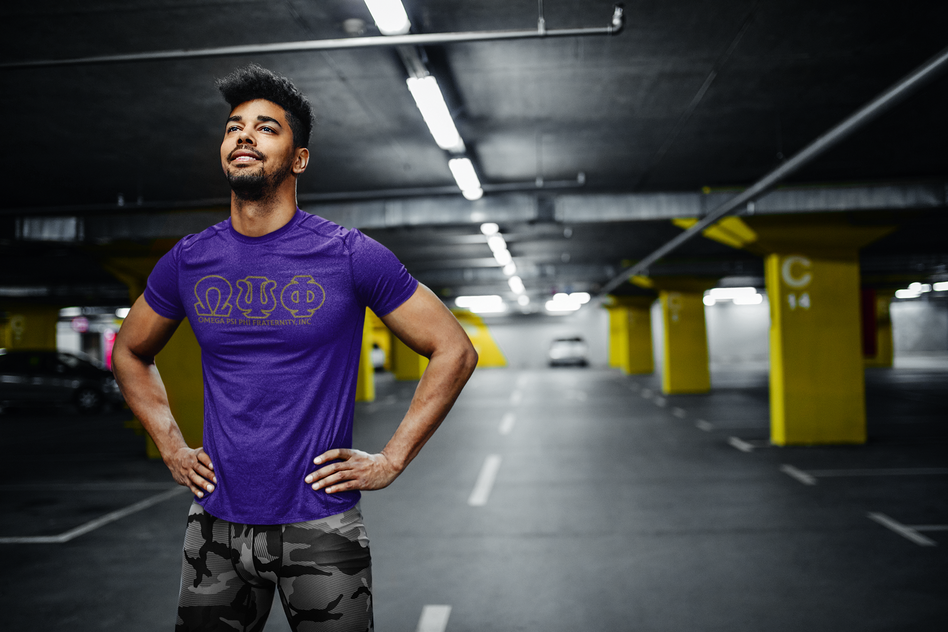 Omega Psi Phi Greek Letter Active Wear Performance Short Sleeve T-Shirt