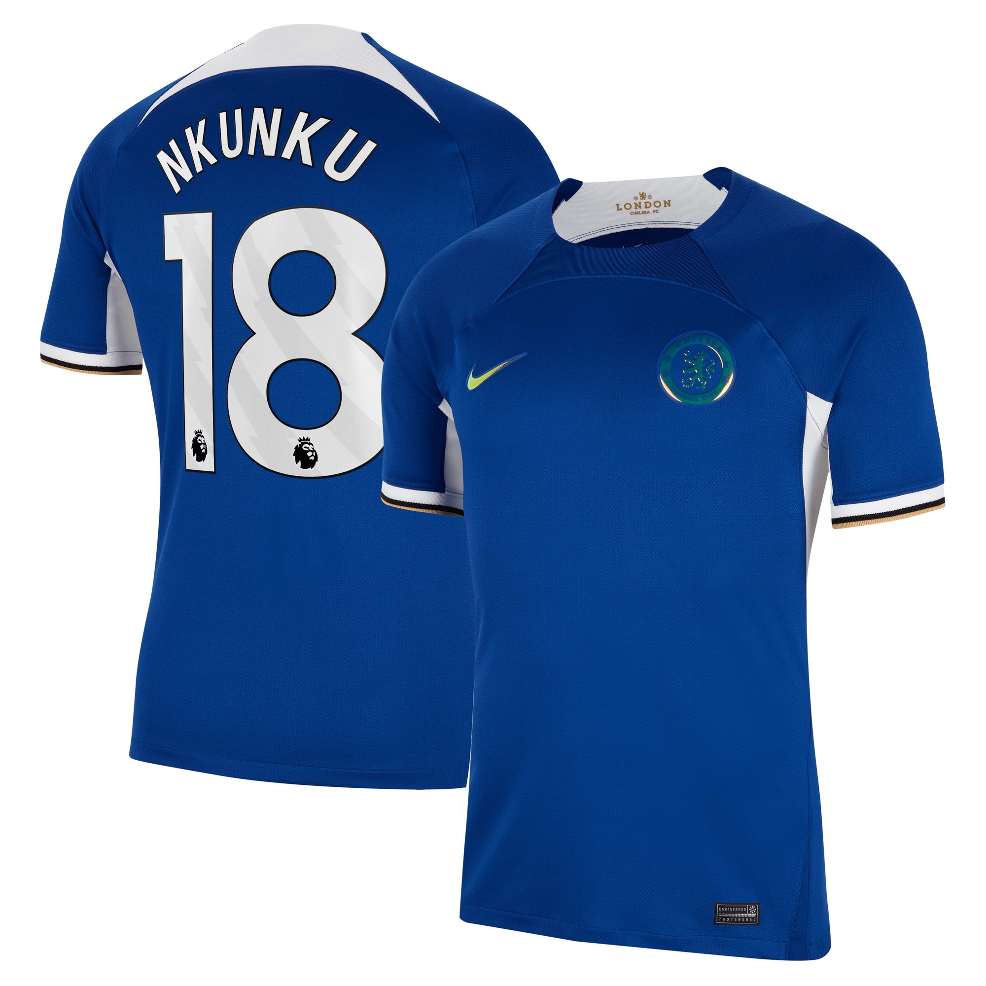 Christopher Nkunku Chelsea 2023/24 Home Stadium Replica Jersey – Blue