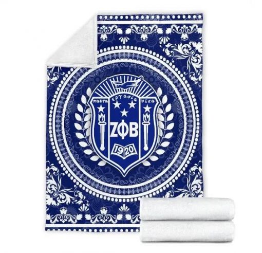 Zeta Phi Beta 1920 Emblem Flower Mandala Pattern Blanket