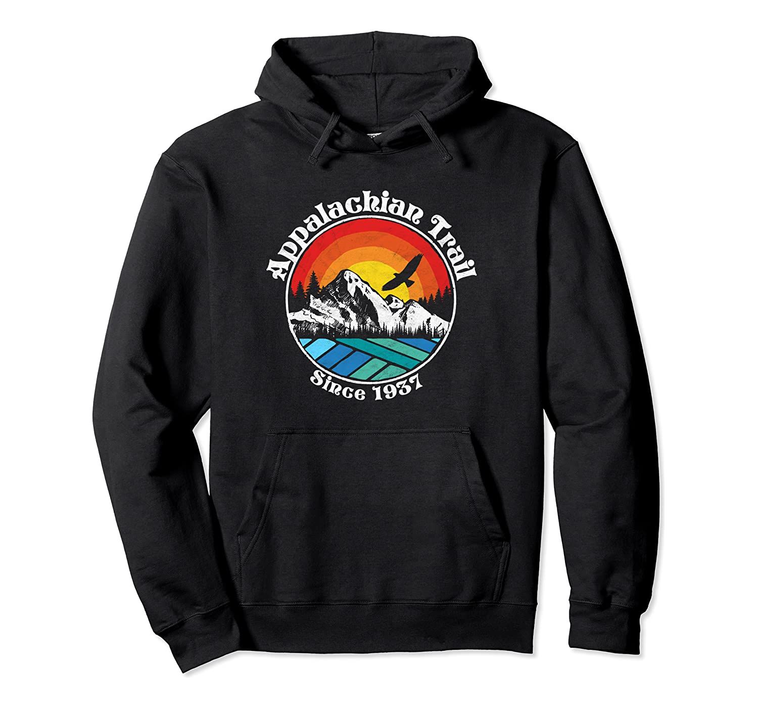 Appalachian Trail Scene Retro Hoodie Vintage Sky & Mountain, T-Shirt, Sweatshirt, Tank Top, Racerback, Dolman