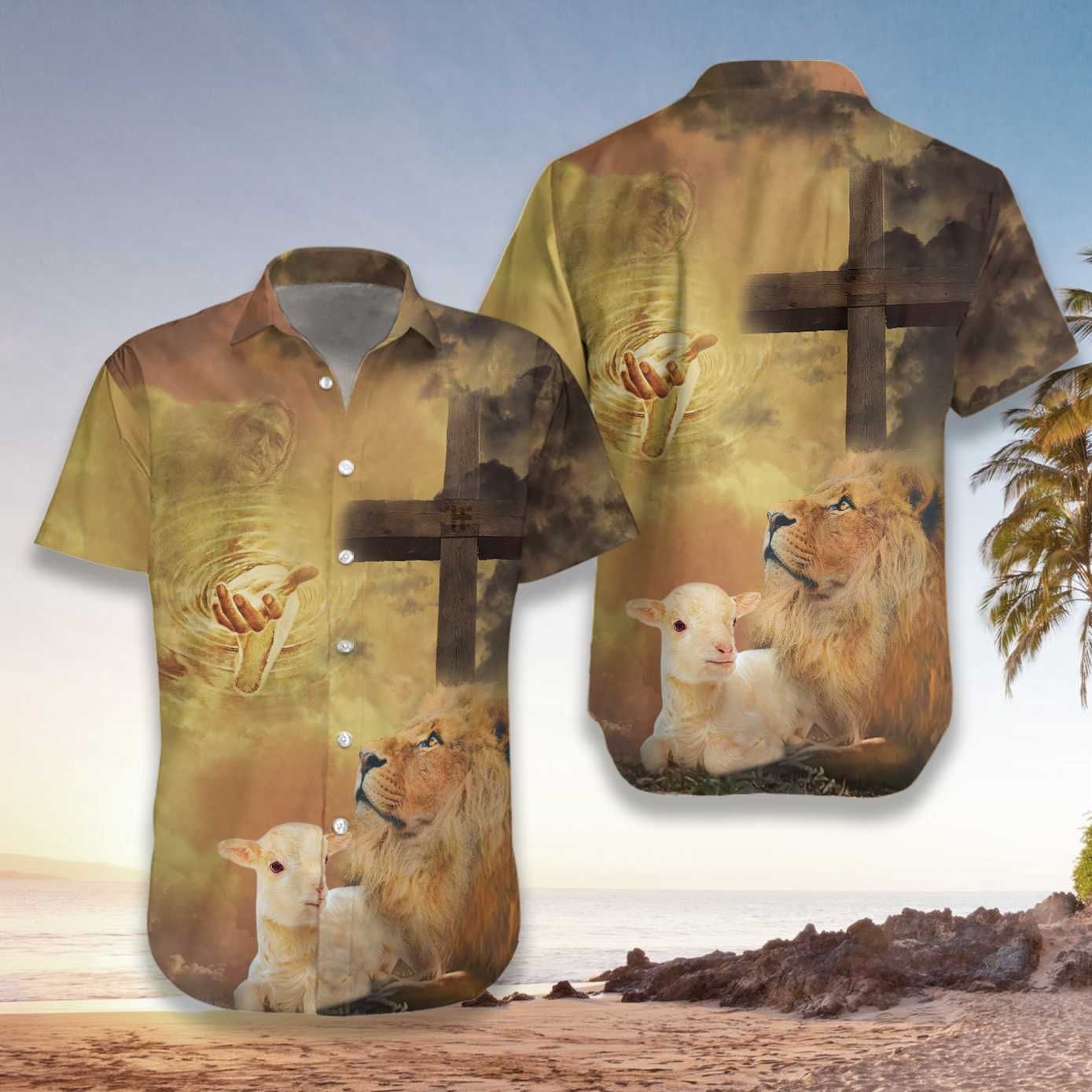 Buy Hawaii Aloha Shirts Jesus Lamb And Lion Ha108476