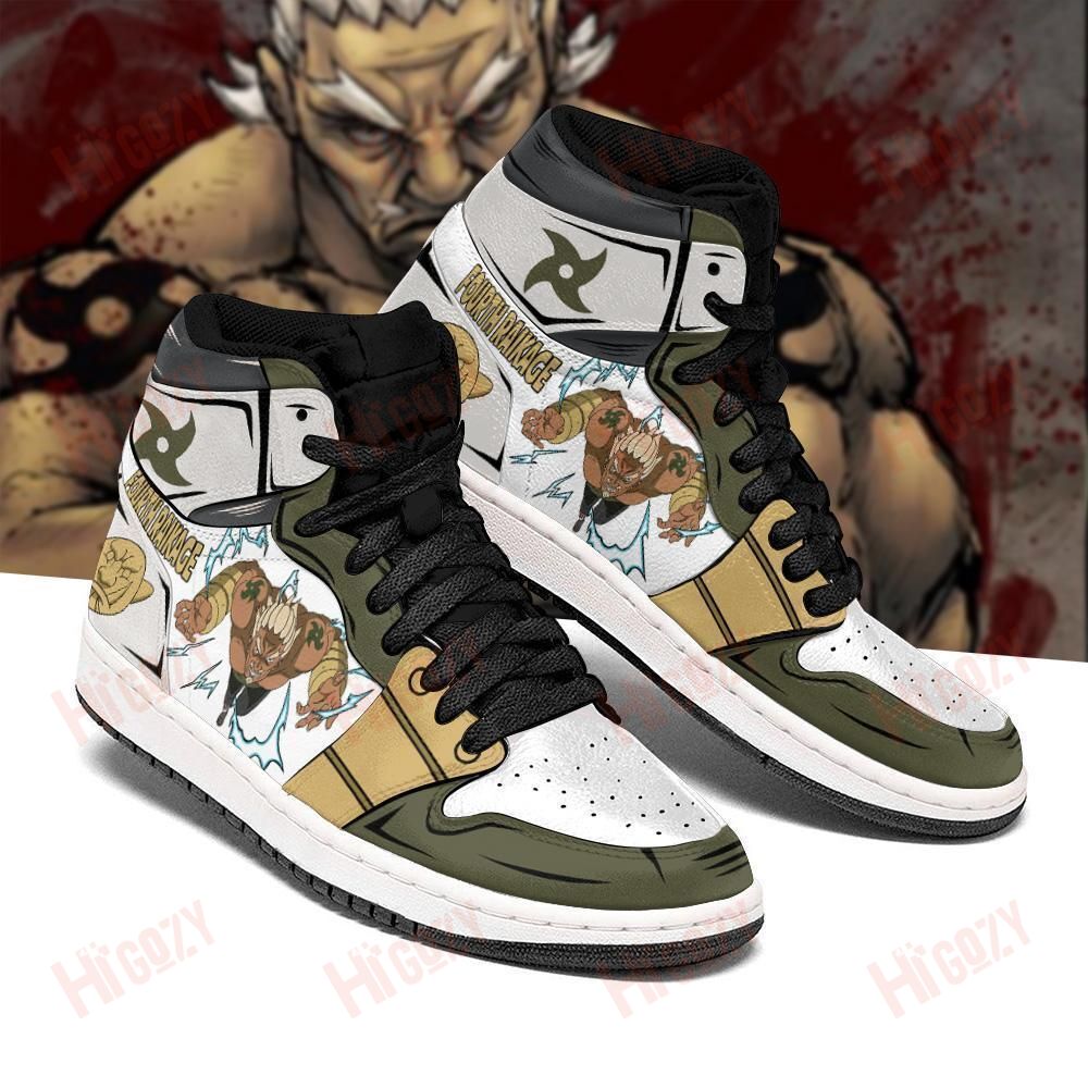 A Fourth Raikage Sneakers Custom Anime Naruto Shoes