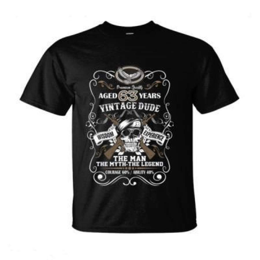 AGR Aged 63 Years Vintage Dude Wisdom Experience The Man The Myth The Legend Courage 60% Ability 40% – Ultra-Cotton T-Shirt