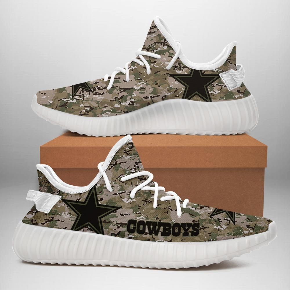 Dallas Cowboys US Military Camouflage Custom Shoes Sport Sneakers Dallas Cowboys Yeezy Boost 350