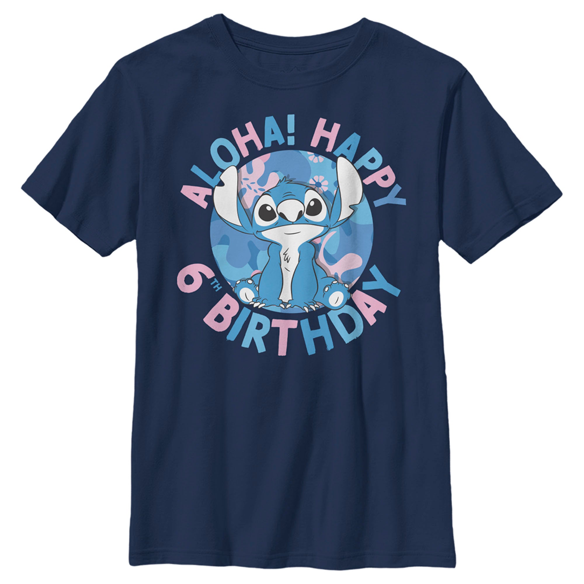 Boy’S Lilo & Stitch Aloha Happy 6Th Birthday T-Shirt