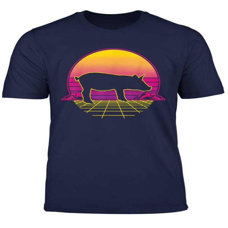 Pig Hog Piggy Ranch Farm Animal Retro Vintage Retrowave Gift T Shirt