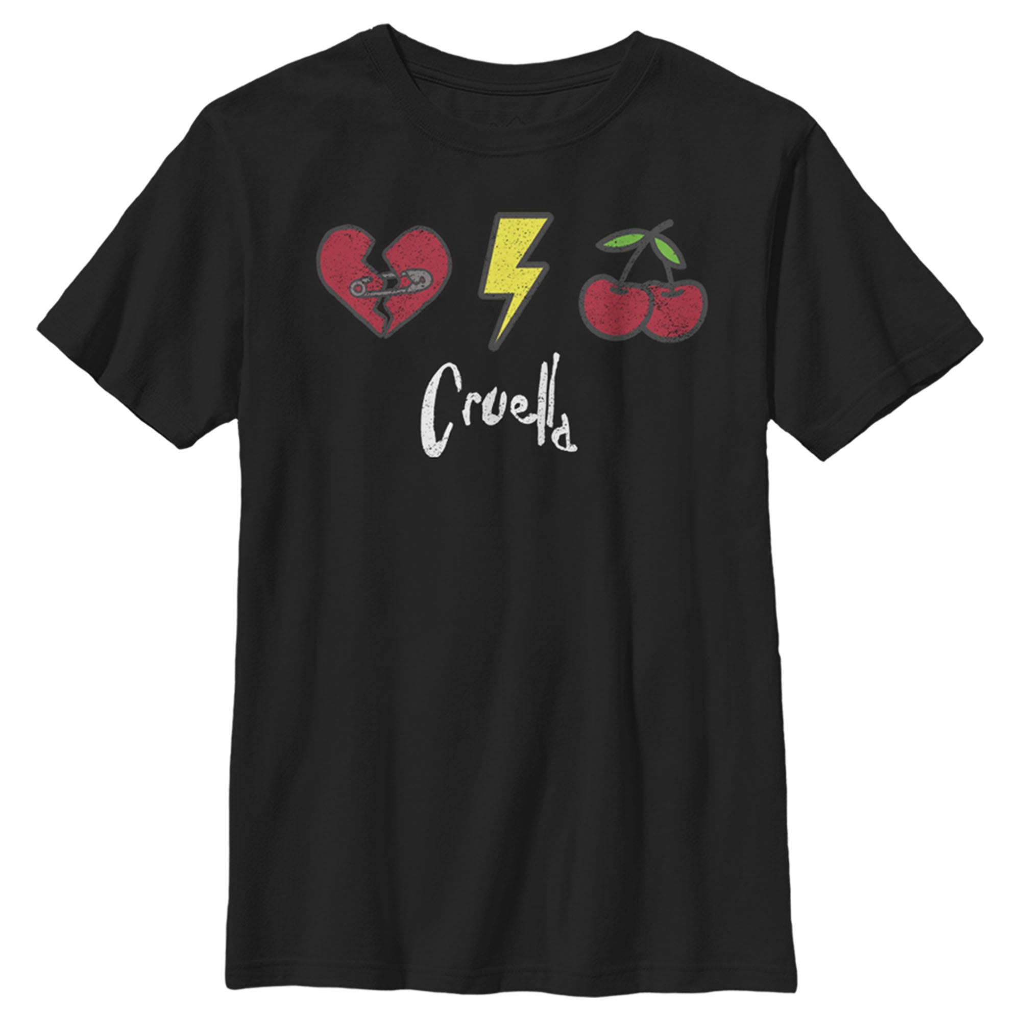 Cruella Boy’S Patches Logo  T-Shirt