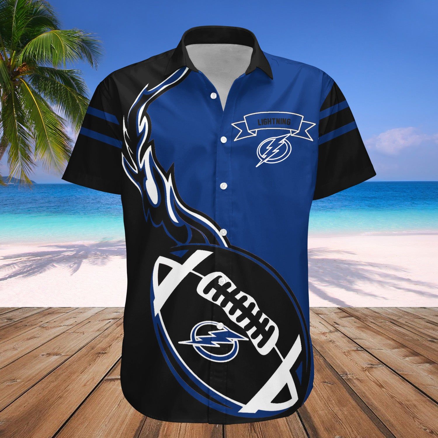 Tampa Bay Lightning Hawaii Shirt Flame Ball – Nhl