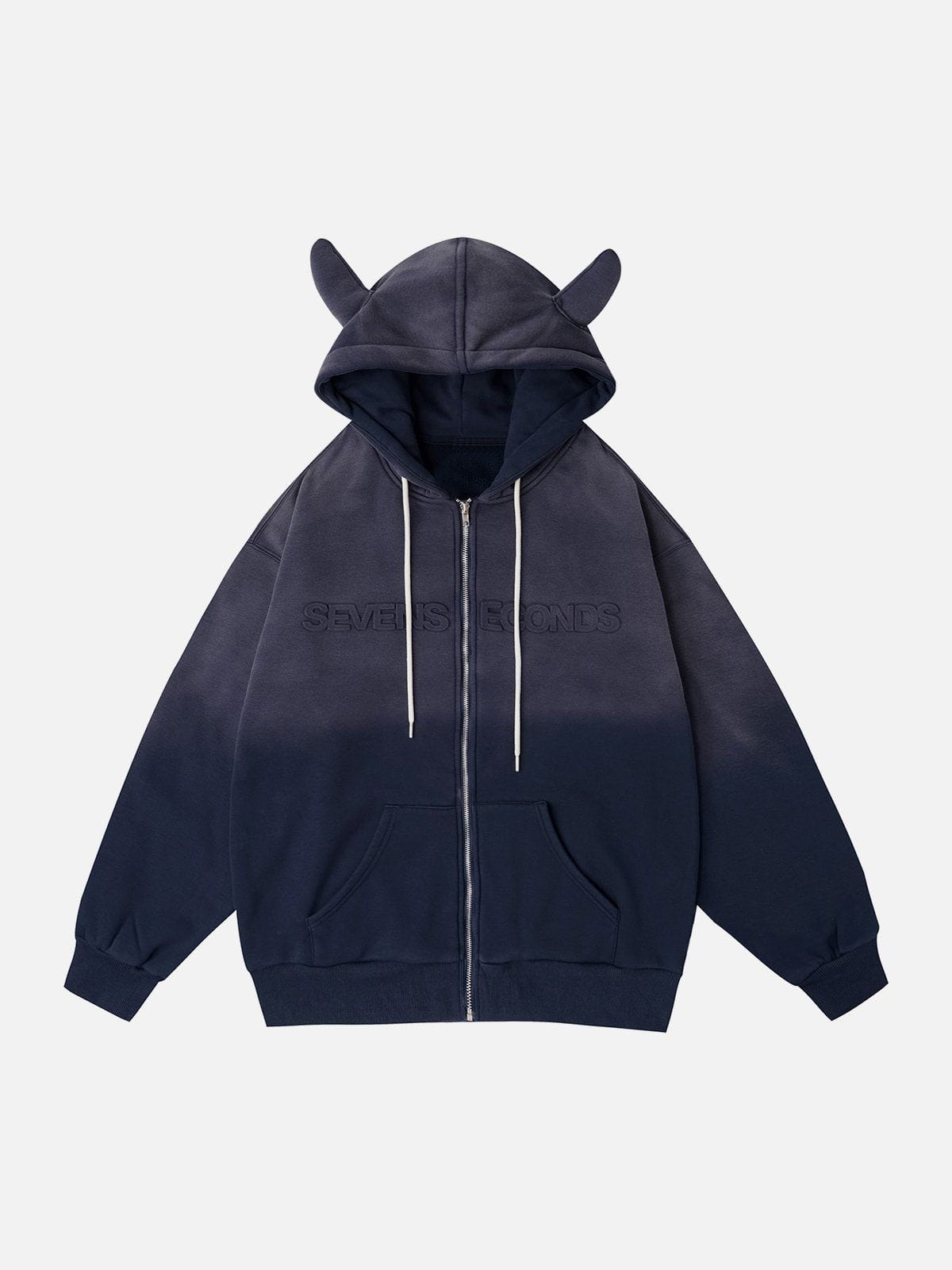 Talishko™ – Gradient Embossed Zipper Hoodie