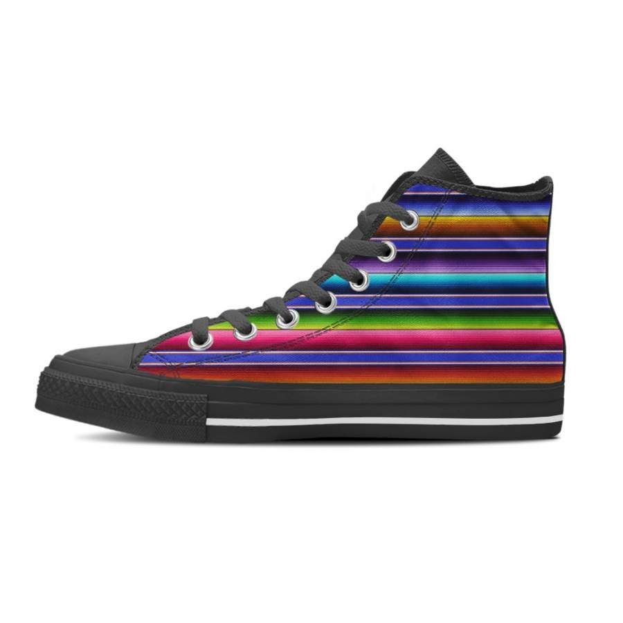 Baja Serape Mexican Women’s High Top Shoes