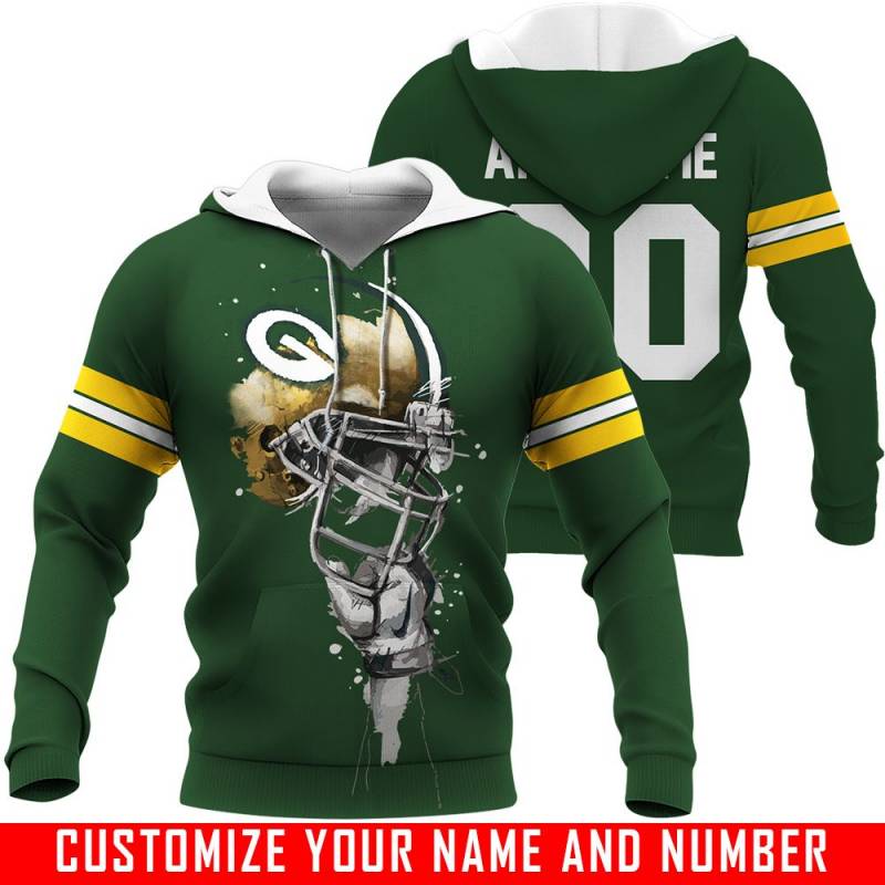 Helmets Victory – Green Bay Packers – CUSTOMIZE NAME AND NUMBER – HOT SALE 3D PRINTED – NOT IN STORE