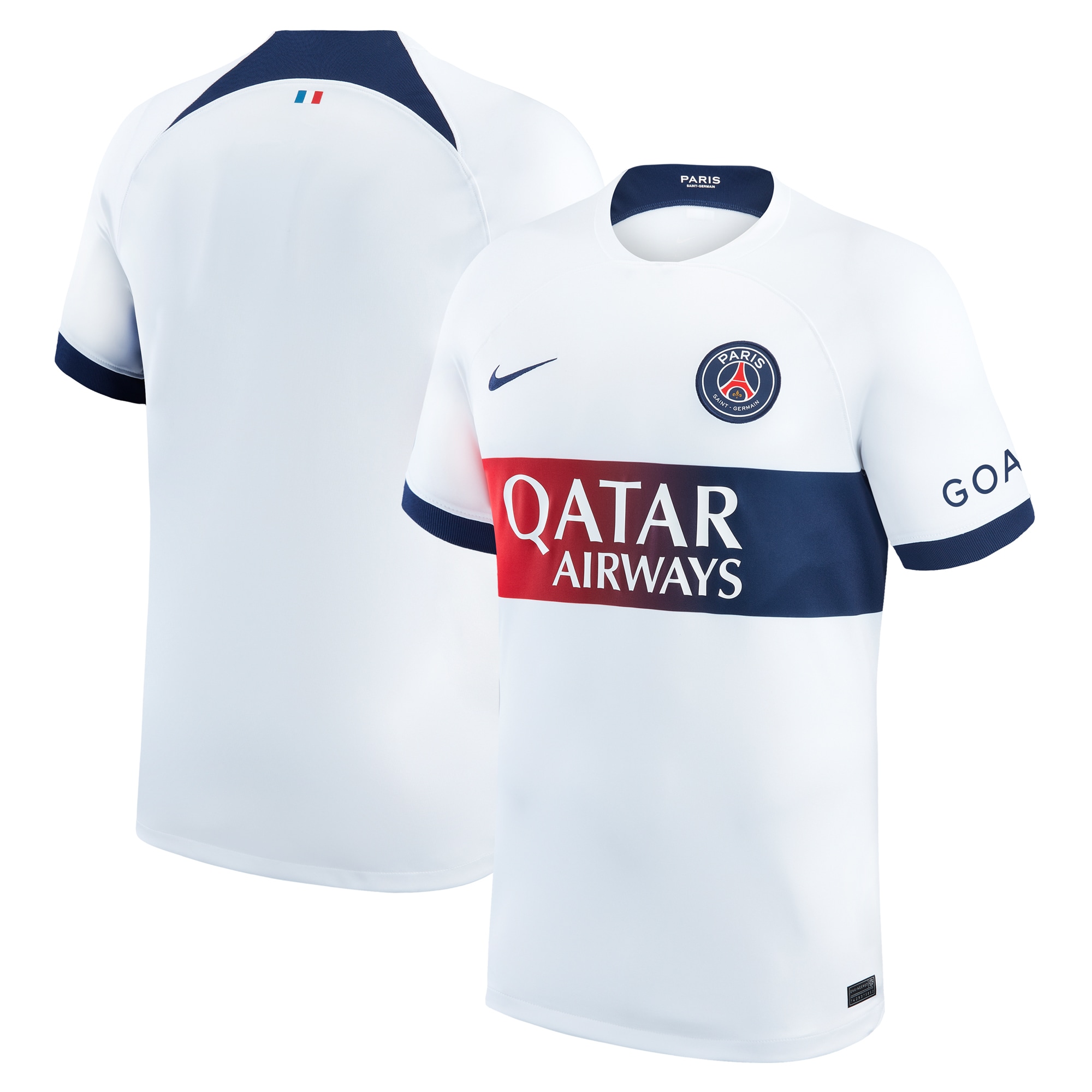 Paris Saint-Germain 2023/24 Away Stadium Replica Jersey – White