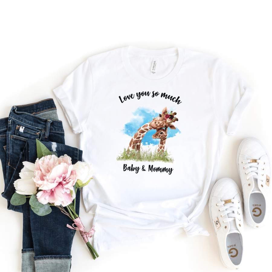 Mommy and Me Shirt Cute Mama Shirt Baby Bodysuit Giraffe shirt Mother Daughter Matching shirts Mother’s Day Gift