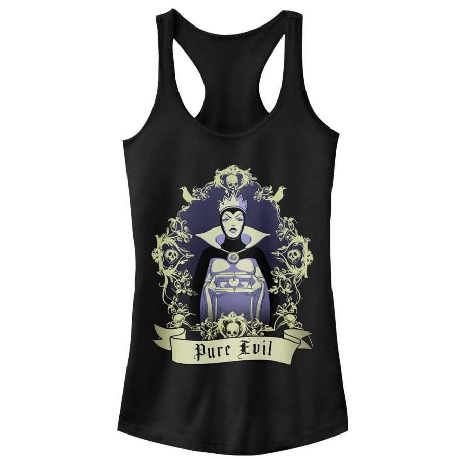 Snow White and the Seven Dwarves Junior’s Pure Evil Frame  Racerback Tank