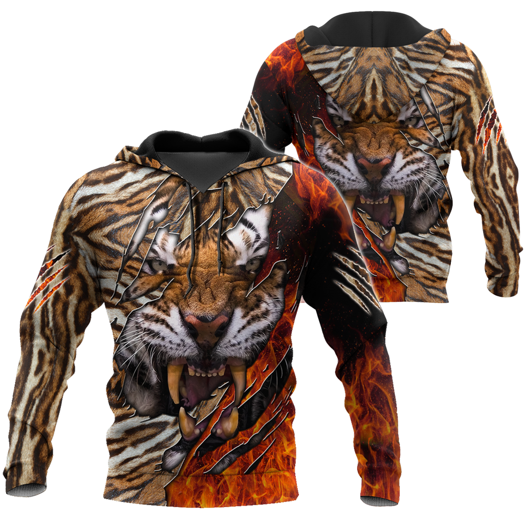 Warrior Tiger Hoodie Over Printed For Men And Women – Homdecor Store All Over Printed 3D Unisex Shirts, Sweatshirt, Hoodie Size S – 5Xl