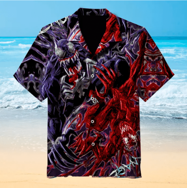 Venom 2 For Man And Woman Print Short Sleeve Hawaiian Shirt G95