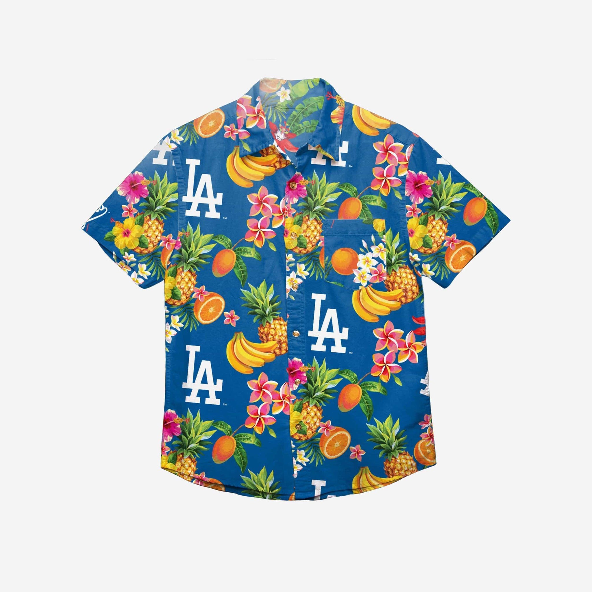 Los Angeles Dodgers Floral Button Up Hawaii Shirt Ha51554