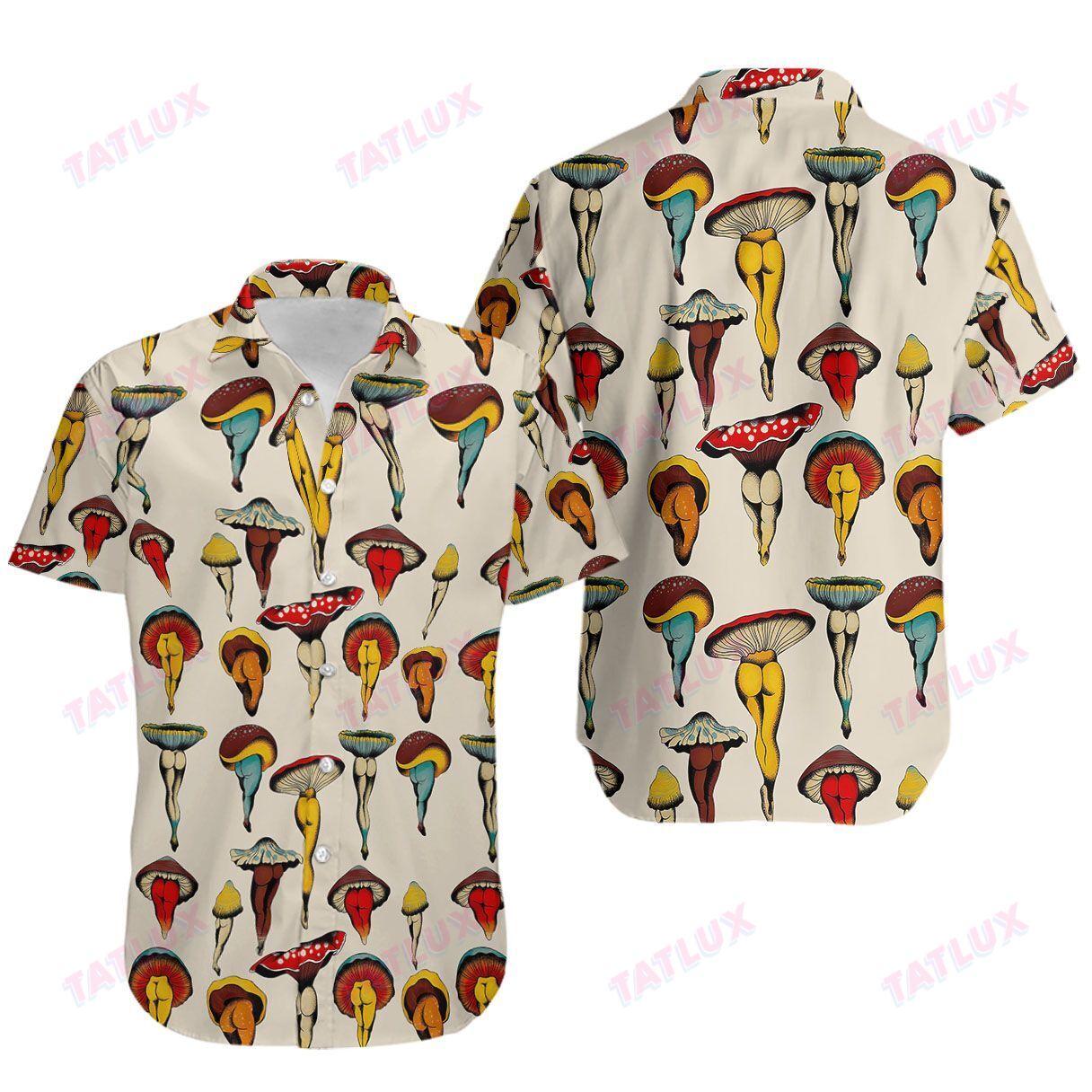 Mushrom Color Pattern Hawaii Shirt Ha37004