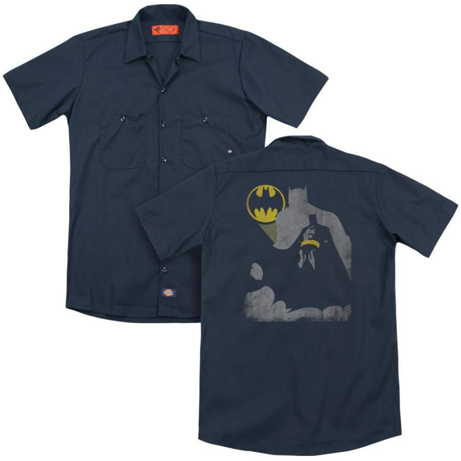 Batman – Bat Knockout(Back Print) Adult Work Shirt