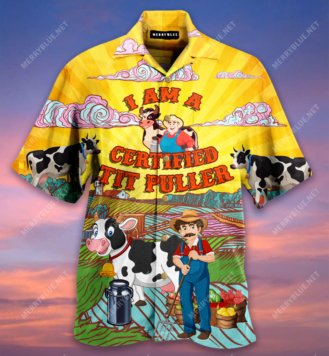 A Certified Tit Puller Funny Cow Cattle Feeding Hawaii Shirt Ha40549