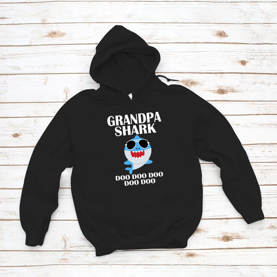 Grandpa Shark Shirt Doo Doo Doo Fathers Day Grandpa Birthday