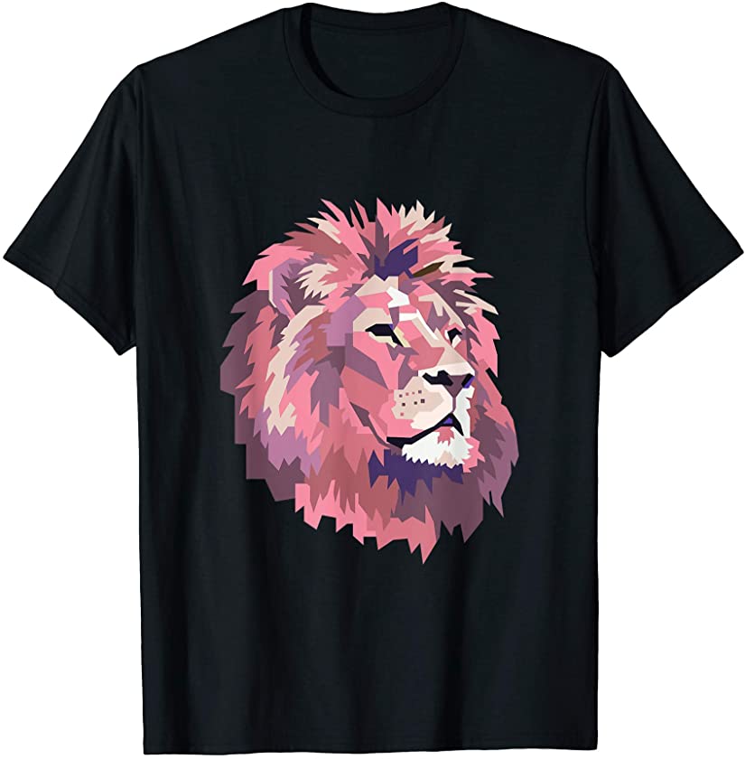 Abstract Lion Face T-shirt. Zoo Animal Zoo Keeper T Shirt T-Shirt