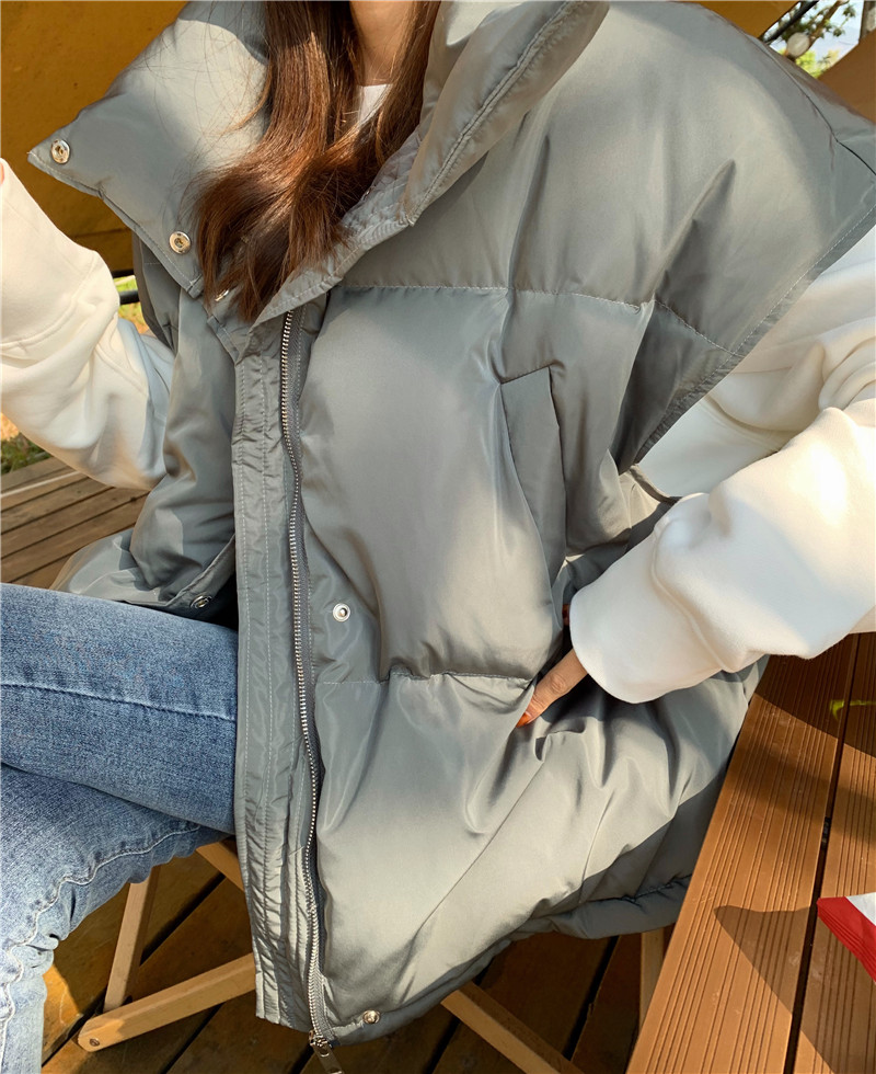 Women Sleeveless Loose Warm Vest Cotton-padded Waistcoat Kawaii Outwear Female Baggy Casual Parka Tank Tops 2021 Fall Winter alx