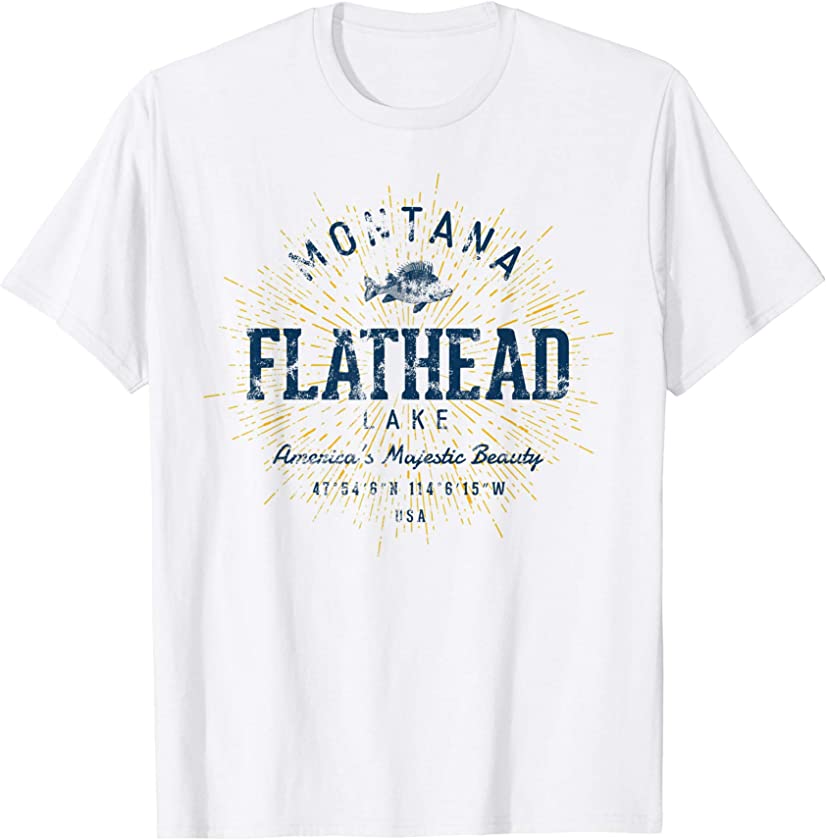 Vintage Retro Style Flathead Lake T-Shirt