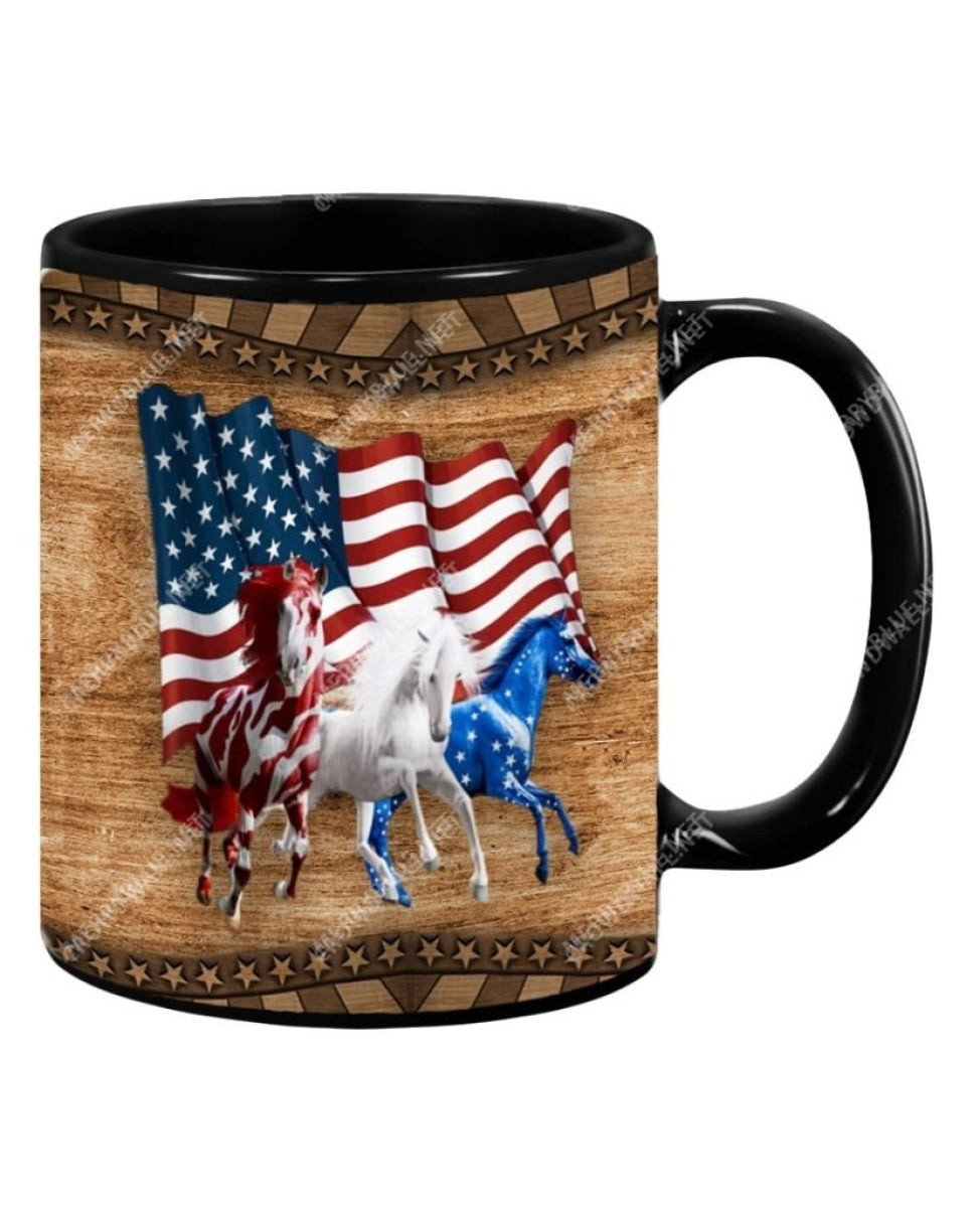 Three Running Horse American Mug