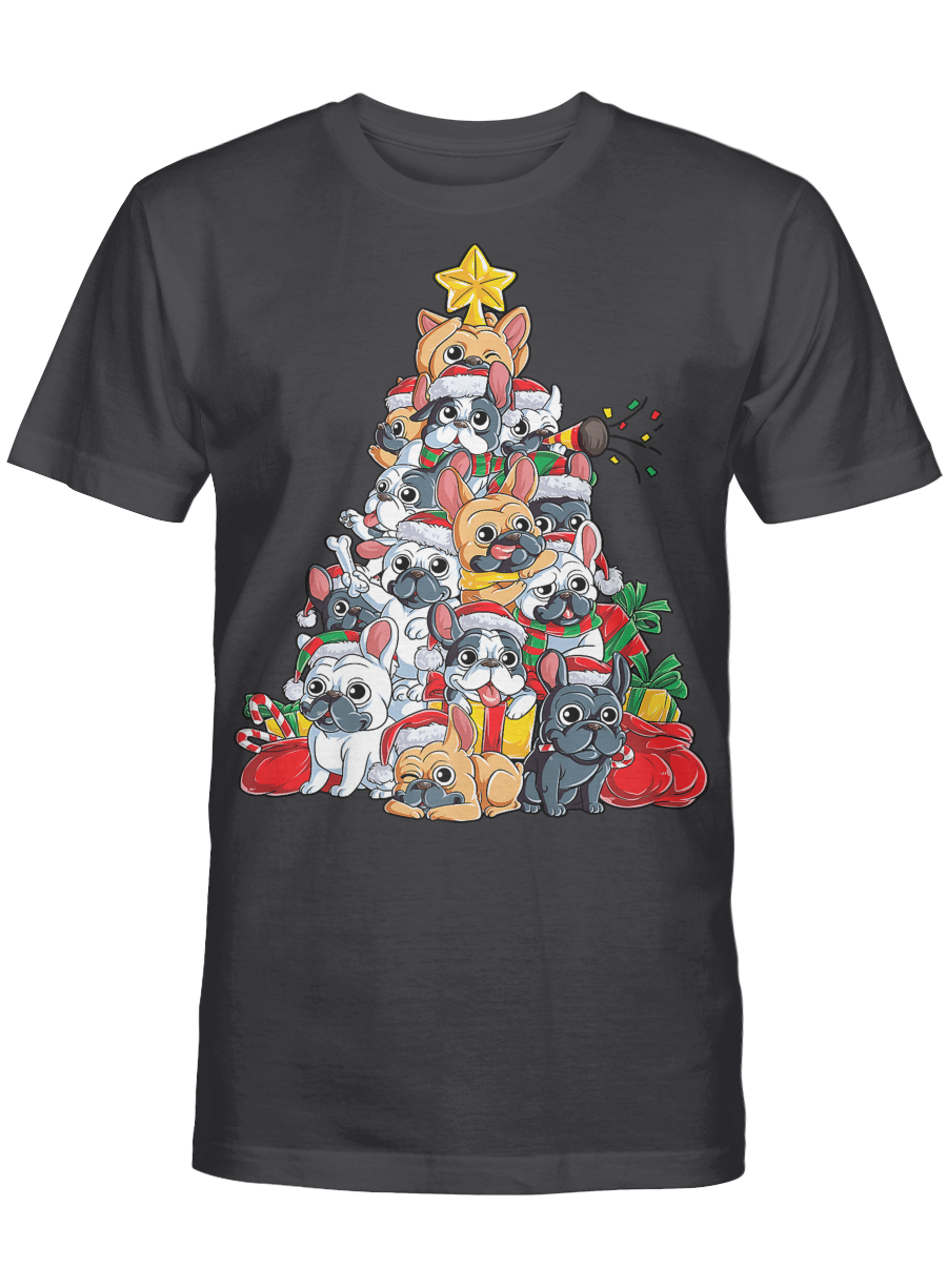 AmazeStyleZ Santa’s Reindeer, Ugly Christmas Sweater, Christmas Gift Ideas, French Bulldog Christmas Tree Dog Santa Xmas Gifts Boys Kids Premium T-Shirt