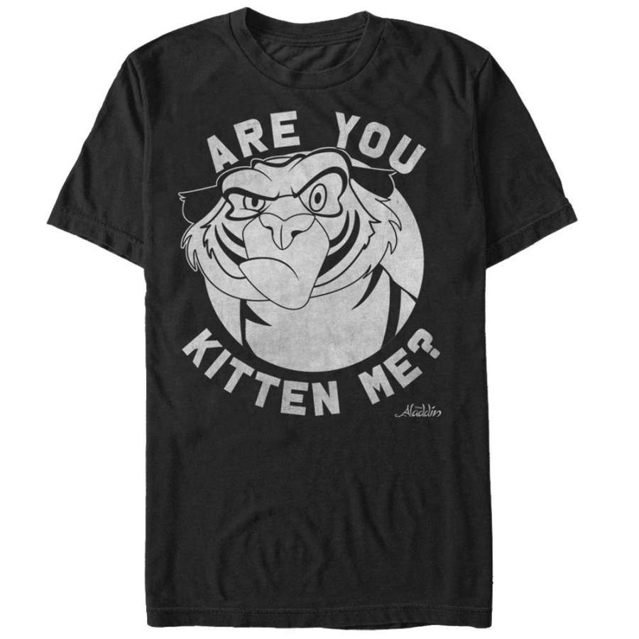 Aladdin Men’s Rajah Kitten Me  T Shirt Black S