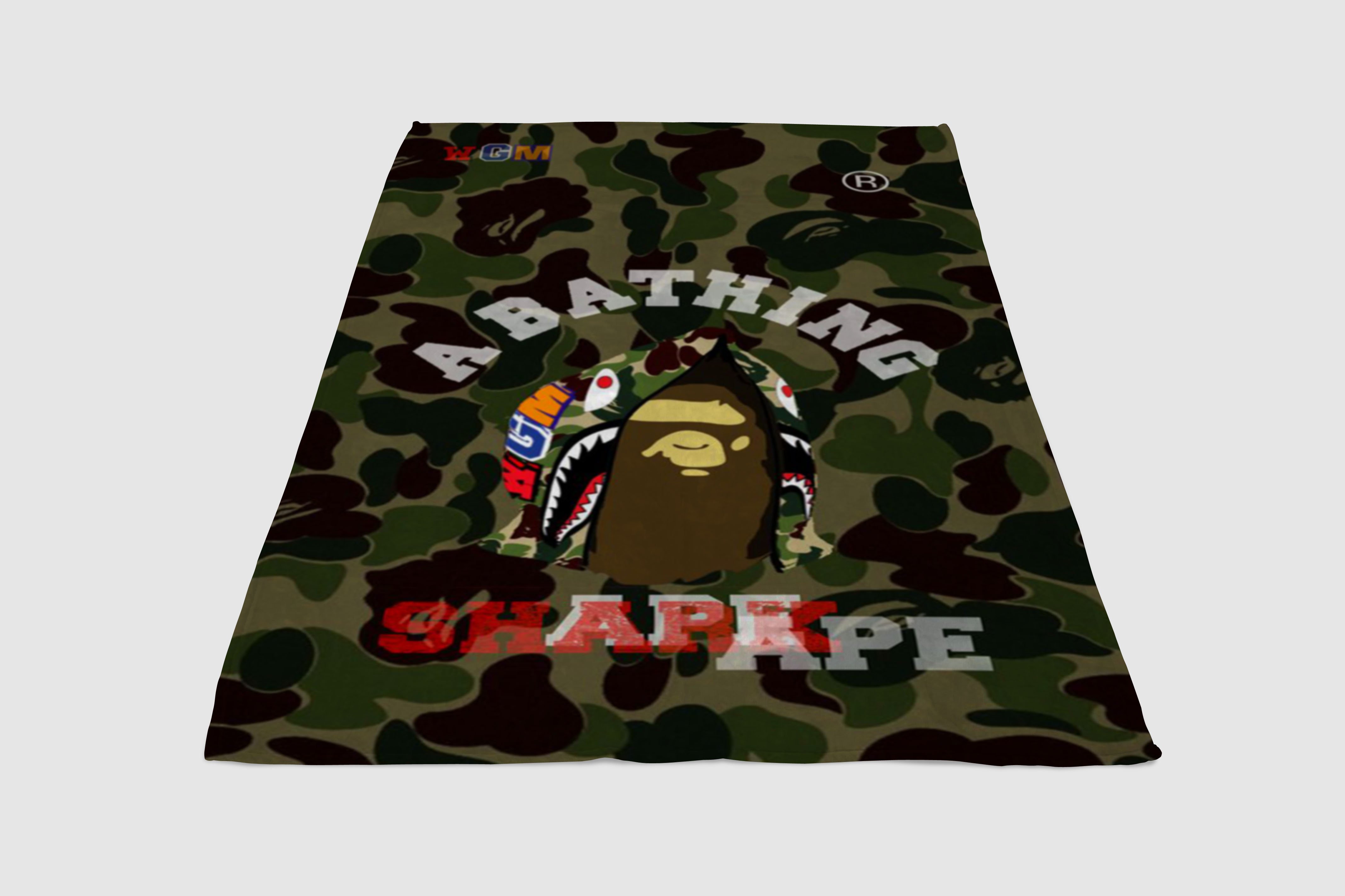 a bathing shark ape blanket