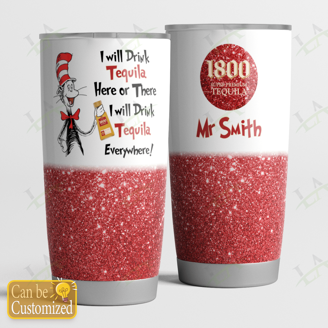 1800 Tequila Tumbler 20oz Custom Personalize Name