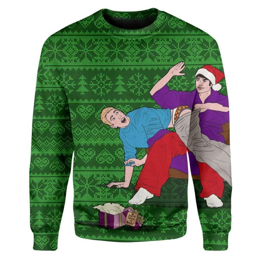 Custom T-shirt – Long Sleeves ugly christmas naughty Christmas Sweater Jumper